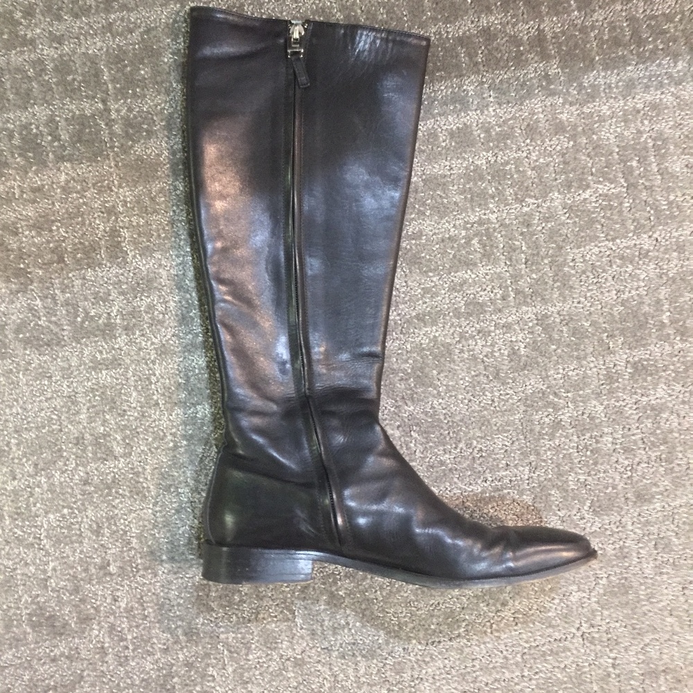Lambertson Truex Black Leather Boots Size 38.5